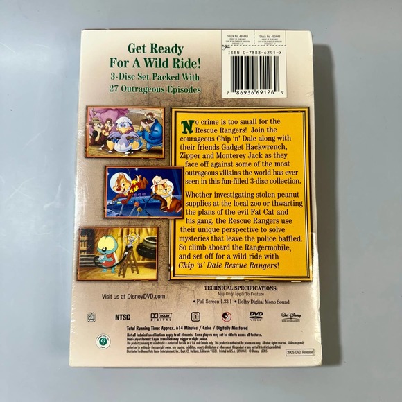 Disney's Chip N Dale Rescue Rangers Volume 1 DVD 3 Disc Set - Picture 2 of 4